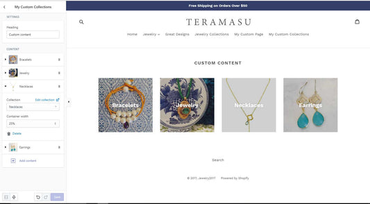Add Custom Page of Collections Using Shopify Section Tutorial